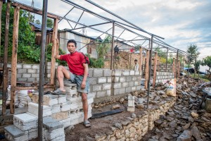 Bhadra Singh Tamang gave up waiting for government compensation and started building a home to withstand the next quake