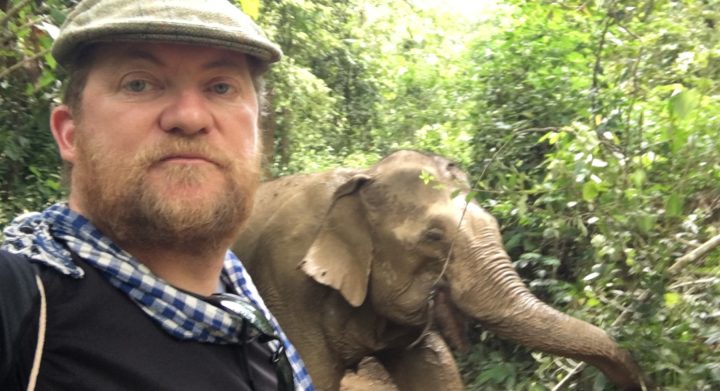 Mark Bibby Jackson and elephant