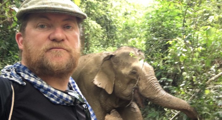 Mark Bibby Jackson and elephant